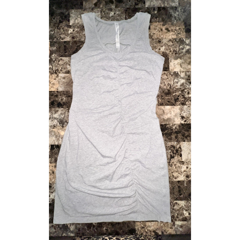 LULULEMON RUSHED DRESS HEATHERED CORE LIGHT GREY COLOR SIZE 6 PTP 15.5” - Picture 3 of 9